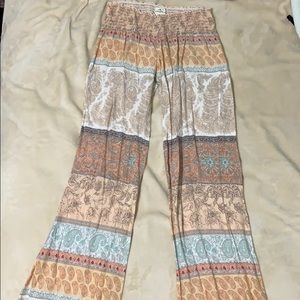 Boho Patterned Flowy Beach Pants